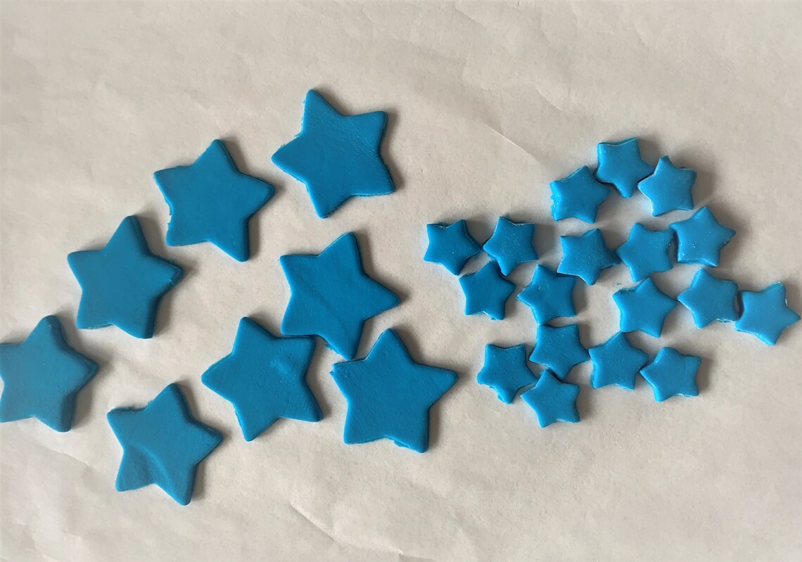 Fondant Stars Cake Decorations Etsy
