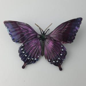 Dichroic Glass Butterfly Sculpture: Hand Blown Lampwork Figurine
