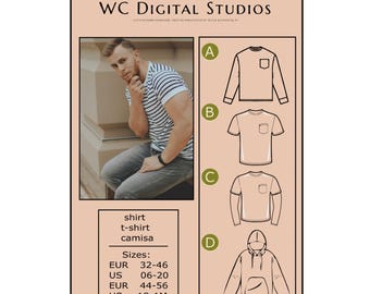 Mens T-shirt Digital Pattern