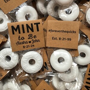 Personalized Wedding Mints: &#39;Mint To Be&#39; Favors with Custom Label