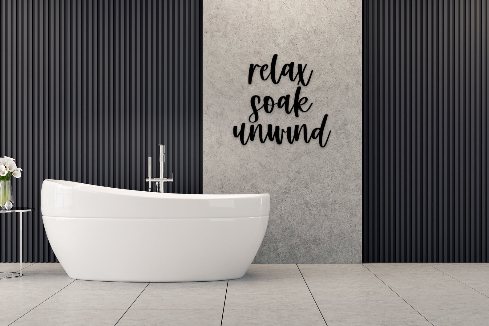 Relax Soak Unwind Metal Wall Decoration for Bathroom Etsy