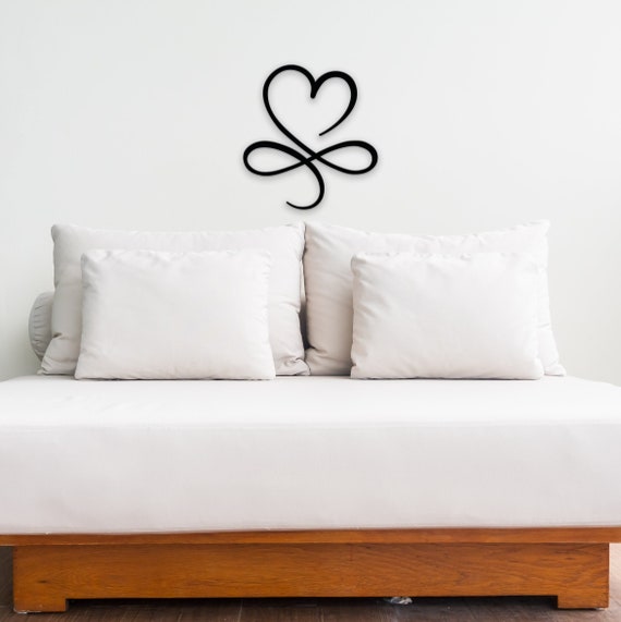 Infinity Heart Metal Wall Decor Metal Wall Art Love Wall Sign Etsy