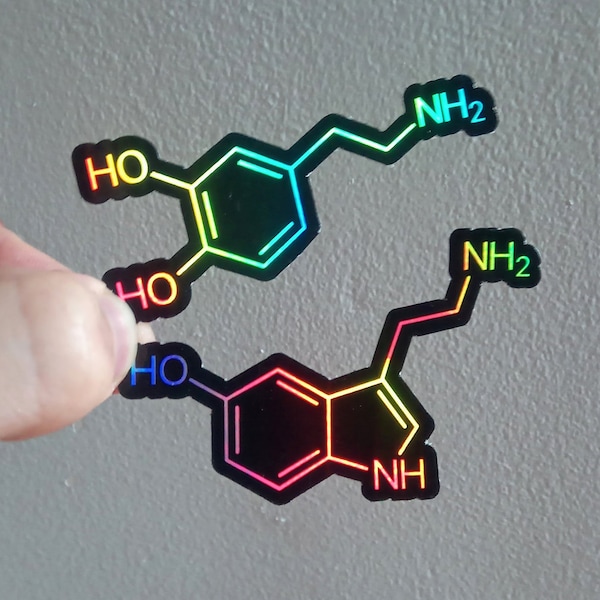 Dopamine and Serotonin Holographic Chemical stickers