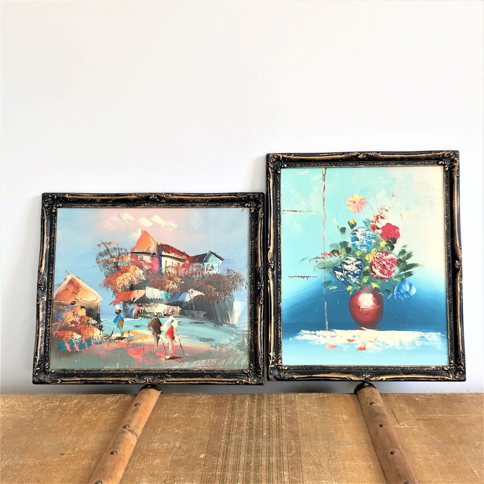 Gallery wall set Antique victorian frame Vintage landscape Etsy