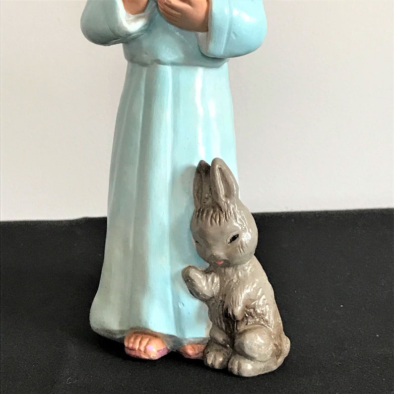 Antique baby Jesus Christ statue, 22 cm, Catholic religious statuary, Vintage Christmas decorations image 3