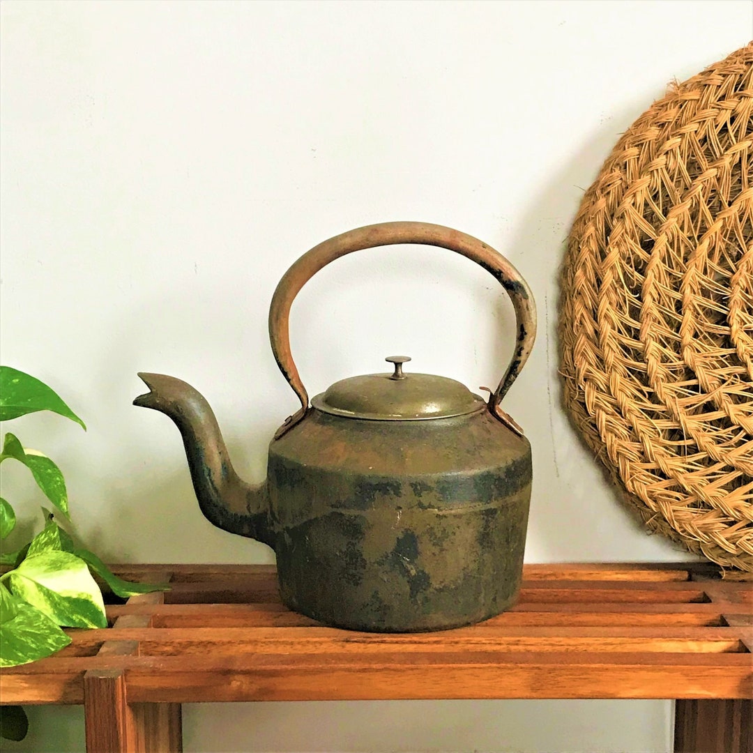 Antique Cast Iron Teapot Cast Iron Kettle Cast Iron Etsy