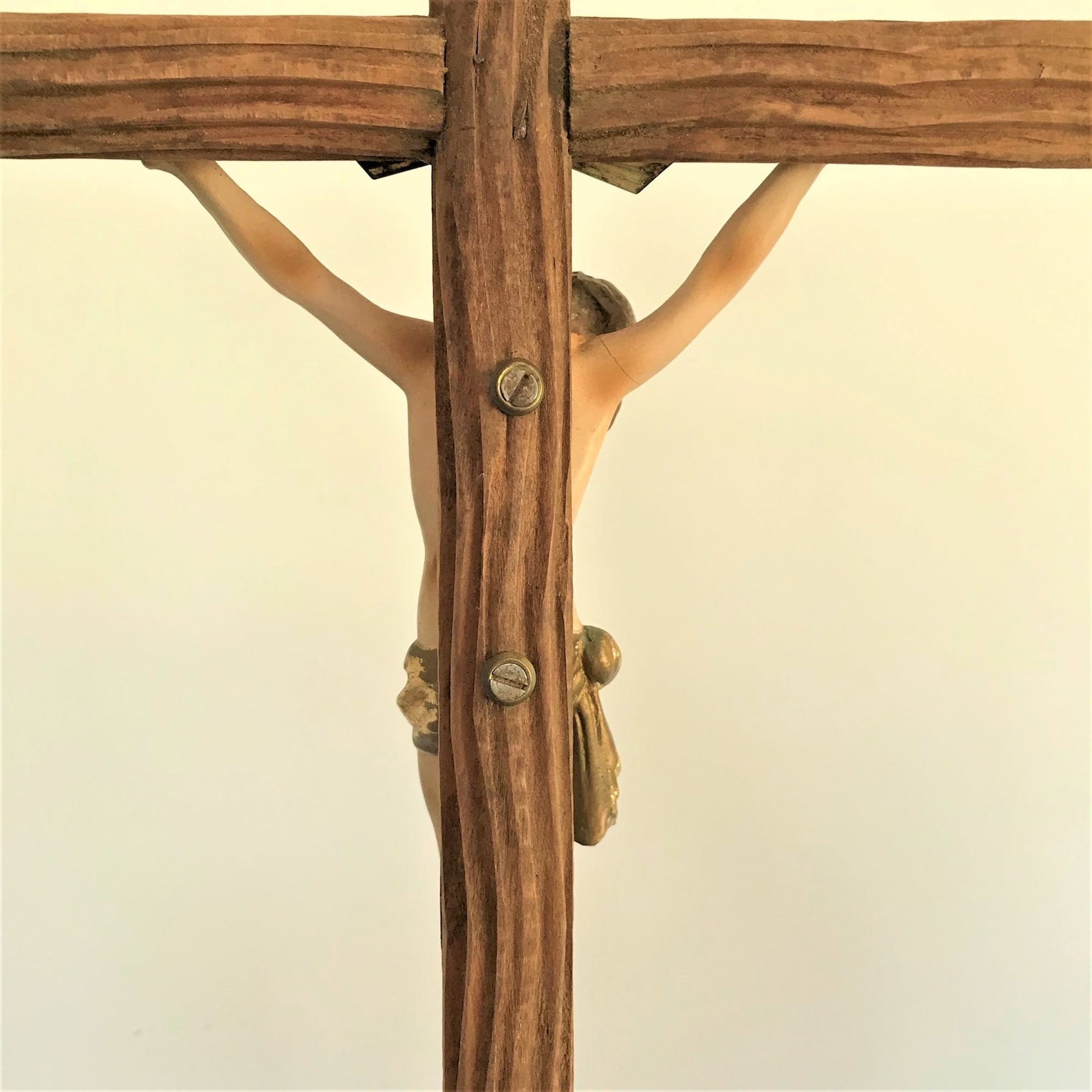 Antique large wood crucifix with figure of Jesus Christ Etsy