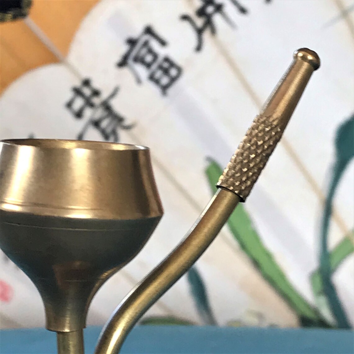 Vintage brass Hookah Oriental pipe with container for burning Etsy