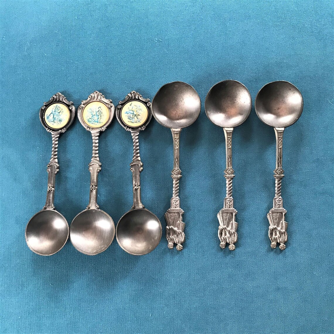 Lot of 6 Vintage Tin Spoons by SKS Design Antique German Etsy