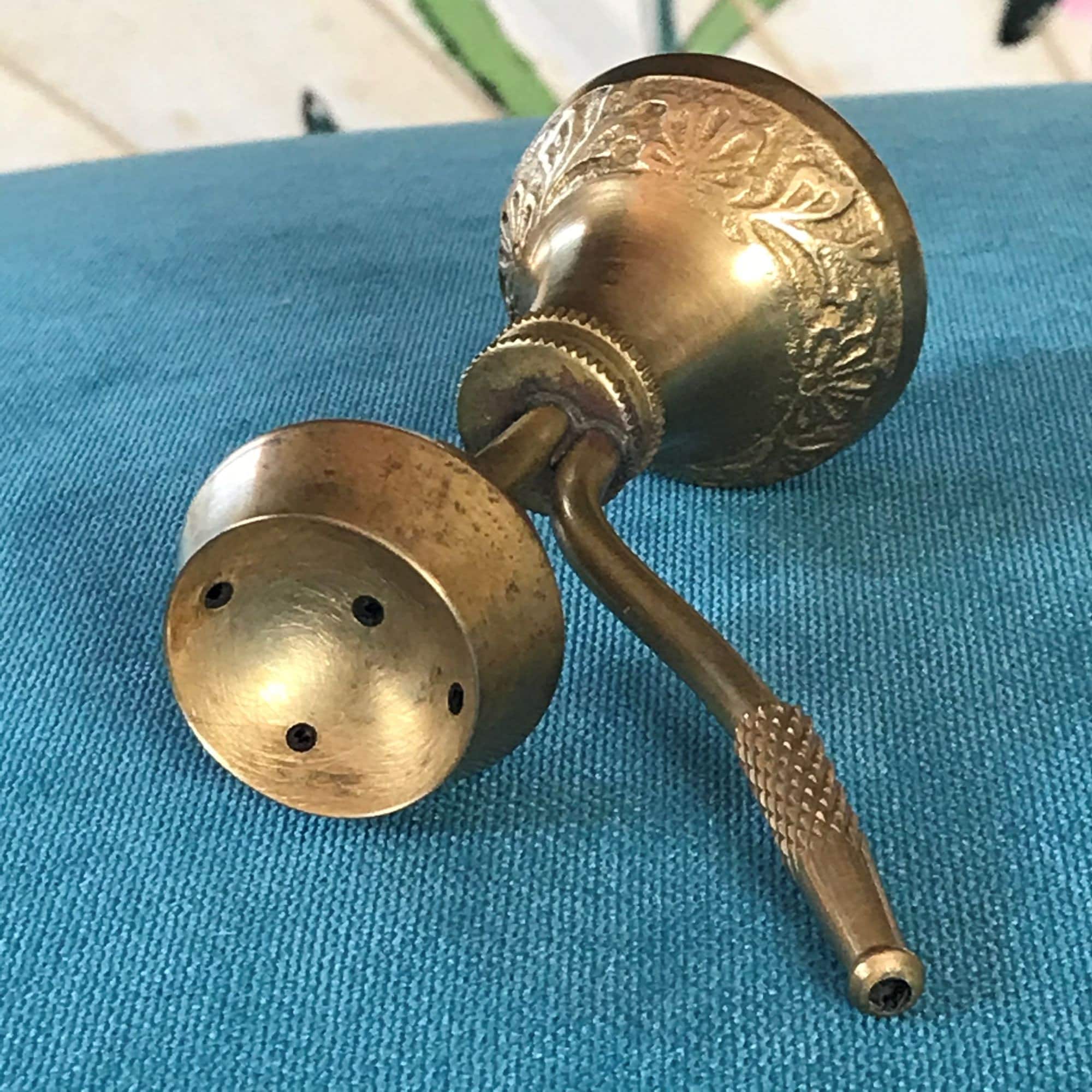 Vintage brass Hookah Oriental pipe with container for burning Etsy