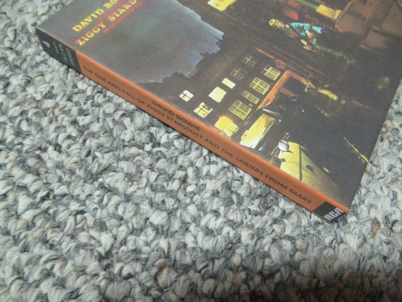 May include: The cover of David Bowie's album, "The Rise and Fall of Ziggy Stardust and the Spiders from Mars." The artwork is dark with gold and white text. The RCA logo is in the bottom right corner.