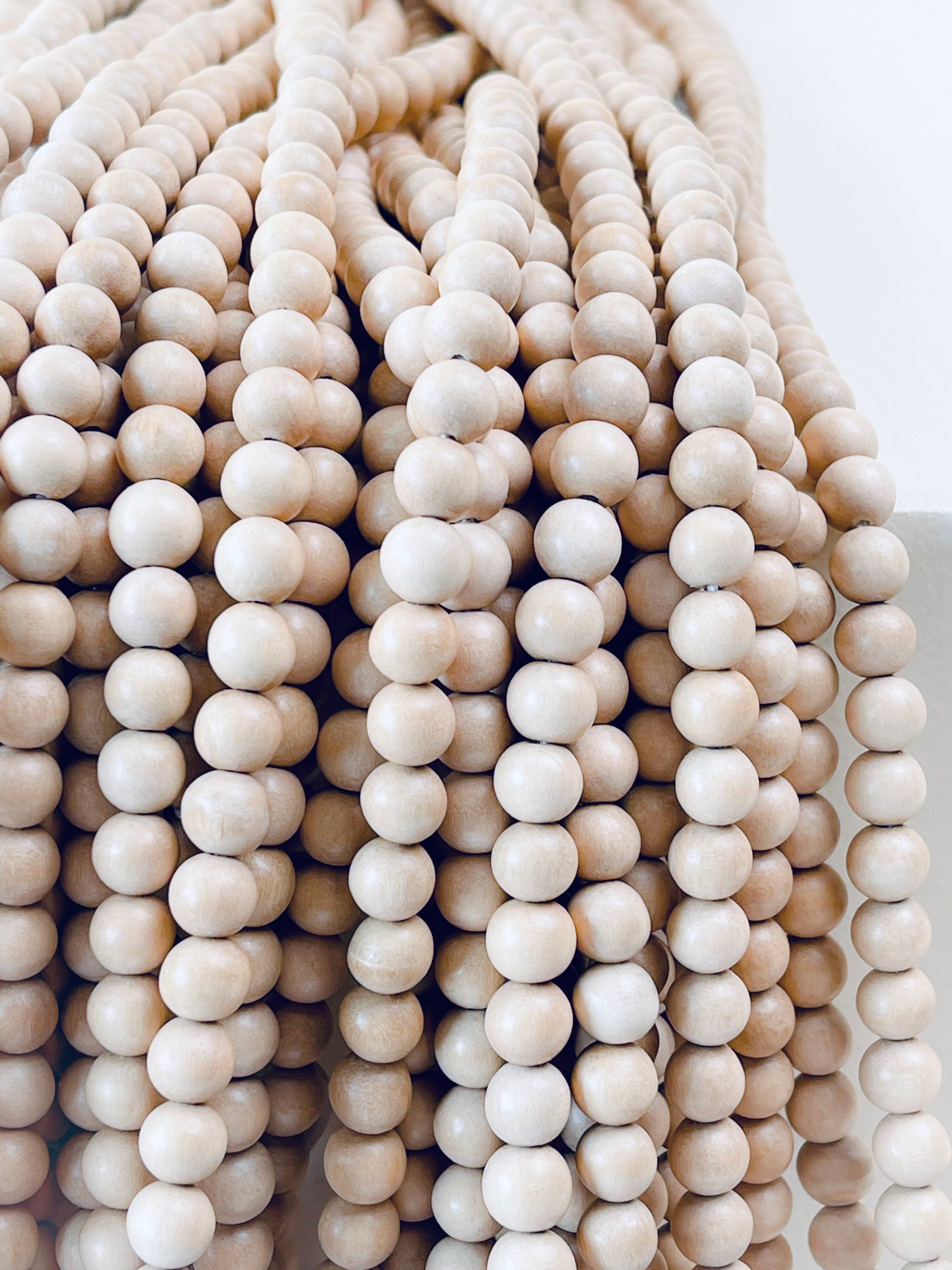 Unwaxed Gmelina/light Beige Wood  Beads Natural Beads 3mm 4mm 6mm 8mm 10mm 12mm 16” Strand Natural Beads for Jewelry Making DIY, Wood bead