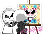 Day of The Dead Dia De Los Muertos Sticker - 4 Inch Vinyl Stickers, Laptop Decal, Water Bottle Sticker, Funny Stickers, Small Gift