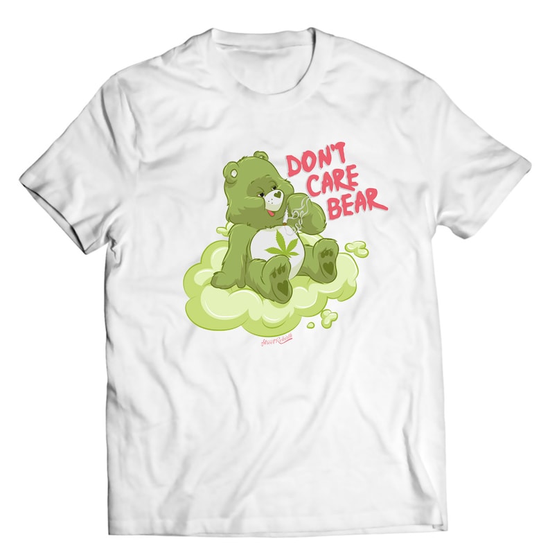 Dont Care Shirt - Unisex Standard Casual TShirt - Gift For Him Her - Weed 420 Shirt, Stoner Chick, Rave Raver 