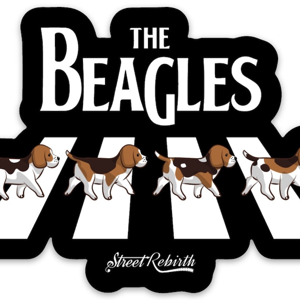 The Beagles -4 Inch Vinyl Stickers, Laptop Decal, Water Bottle Sticker, Funny Pun Stickers, Small Gift Sticker