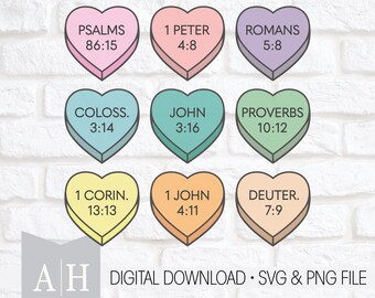 Verses of Love png/svg - Candy Hearts png/svg - Christian Valentine png/svg - Valentine Bible Verse png/svg - Valentine png/svg - Valentines