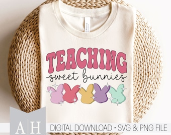 Teacher Easter png/svg - Easter Shirt png/ - Teaching png/svg - School Easter png/svg - Easter png/svg - Bunnies png/svg