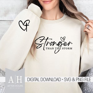 Más fuerte que la tormenta png/svg - Jesús png/svg - Camisa cristiana png/svg - Versículo de la Biblia png/svg - Escritura png/svg