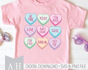 Conversation Hearts png/svg - Candy Hearts Valentines png/svg - Valentines Day png/svg - Valentine png/svg