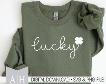 Lucky png/svg - St Patricks Day png/svg - Shamrock png/svg - Feeling Lucky png/svg