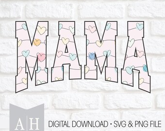 Mama Valentines String Hearts png/svg - Mama Valentines png/svg - Valentines Day png/svg - Valentine png/svg