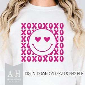 Smiley XOXO png/svg - Liefde png/svg - Valentijnsdag png/svg - Valentijn png/svg