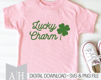 Lucky Charm png/svg - St Patricks Day png/svg - Shamrock png/svg - 4 Leaf Clover png/svg