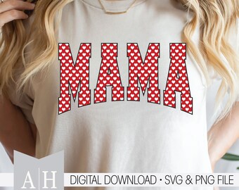 Mama Valentines Red and White png/svg - Mama Valentines png/svg - Valentines Day png/svg - Valentine png/svg