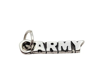 Sterling Silver Army Charm