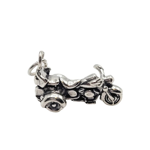 Sterling Silver Motorcycle Trike Charm