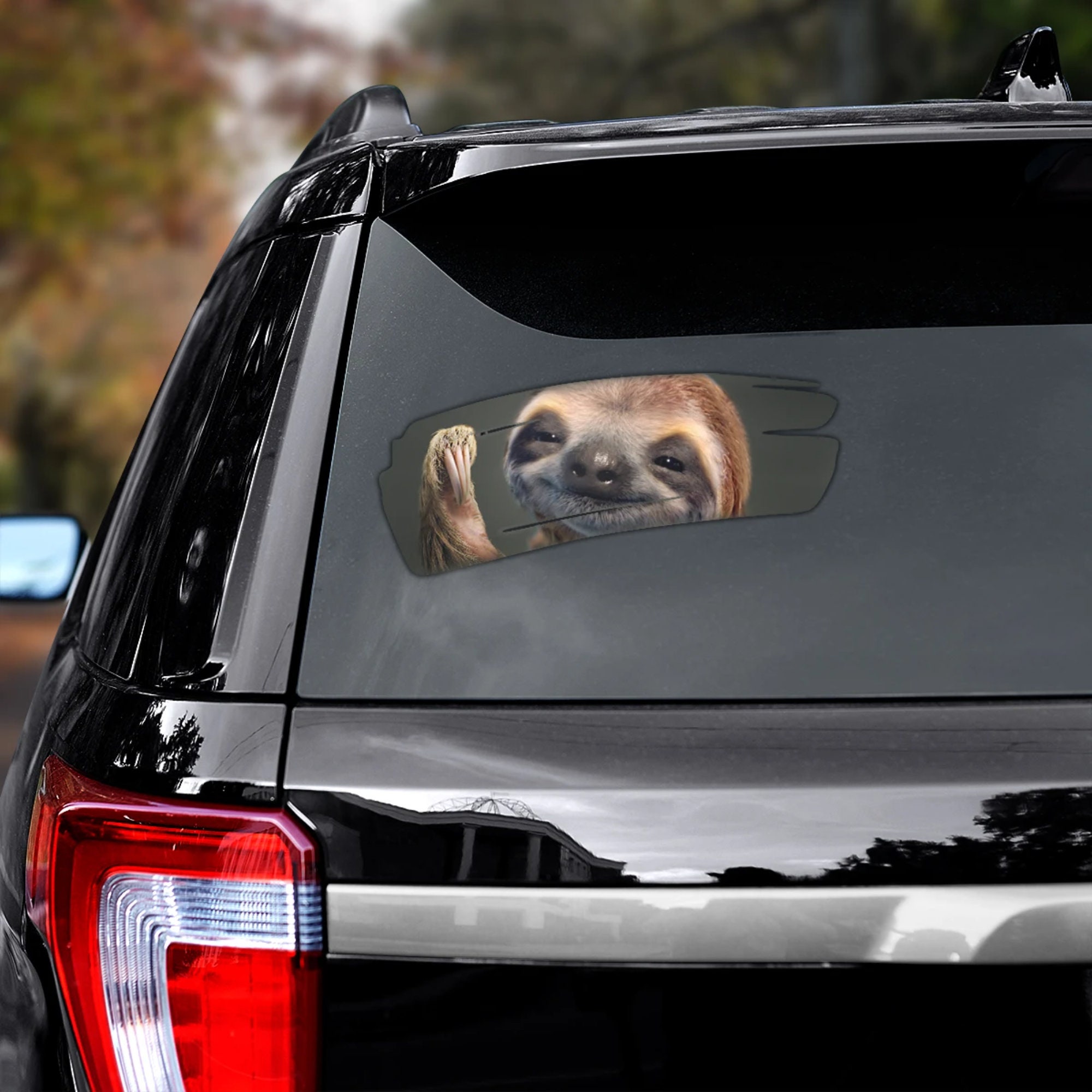 Funny Sloth Say Hi Vinyl Decal sticker Funny Car Decor Sloth | Etsy