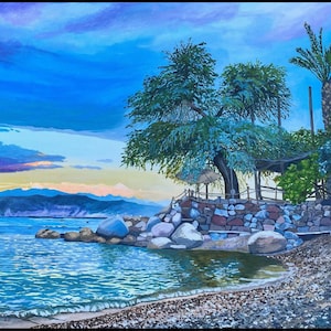 Evening mood at the Sea of Galilee