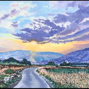 Evening mood in the Bethsaida Valley in northern Israel