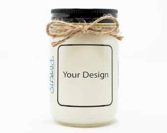 Design Your Own Personalized Hand Poured Soy Candle, Housewarming, Appreciation, Gift for Her, Gift for Him