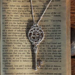 990 Pure Silver Sterling Silver Adam and Eve Key Shape Pendant Necklace, 18&quot; Neckline W/1.6&quot; pendant, Gift For Her.
