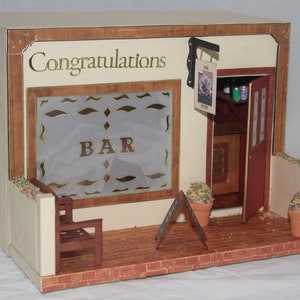 Modèle de pub 3D, téléchargement numérique PDF, SVG bientôt, modèle de carte, marques miniatures, modélisme 3D Paper Craft Cameo Cricut bientôt, boutique de cartes 3D