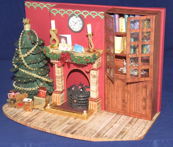 3D Christmas Card, Christmas Tree Card, Christmas Fireplace, PDF Download, SVG, Cameo Cricut coming soon. 3D Pattern, Miniature Makes, Model