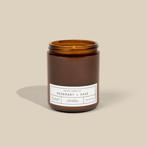 Rosemary Candle Etsy