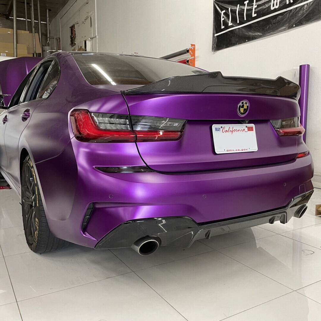 2019 2022 BMW G20 330i M340i Rear Bumper Reflector Overlay Tint SMOKED 2019-2022-bmw-g20-330i-m340i-rear-bumper-reflector-overlay-tint-smoked