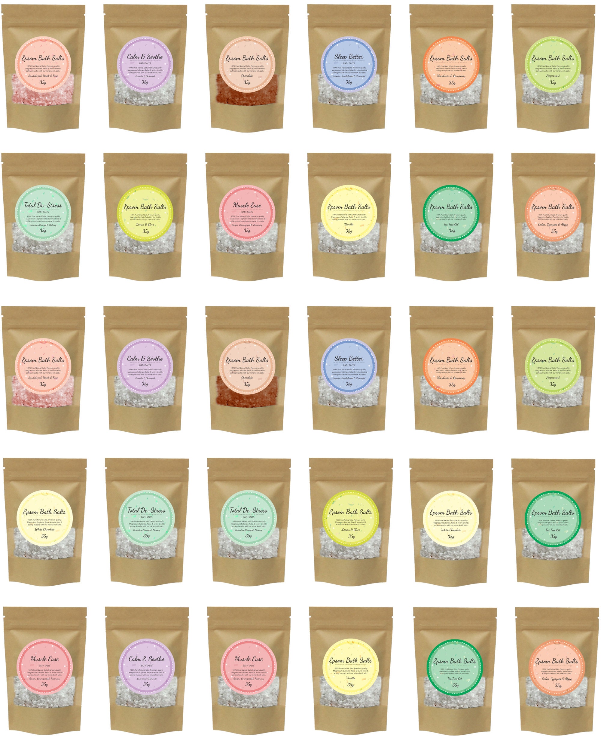 Epsom Salt Gift Set Box Hamper Bath Body Spa Scented Pure Etsy