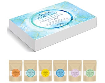 Scented Epsom Salt Gift Set, 6 Variety Bath Soak Collection