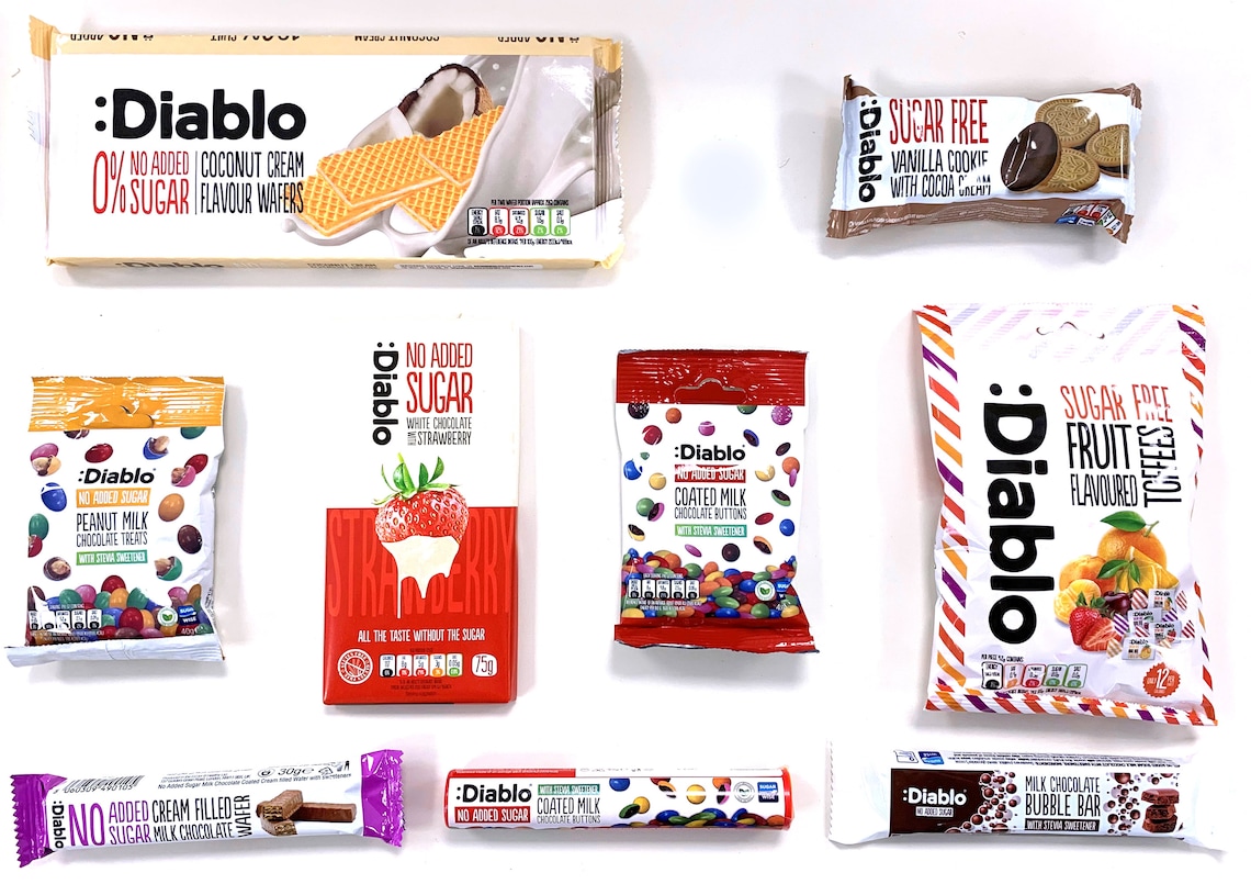 Diablo diabétique sans sucre Panier Boîte Bonbons Barres de Etsy France — free download