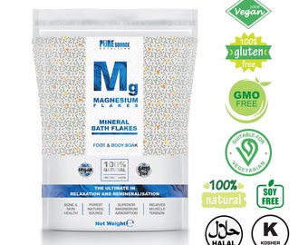 Magnesium Bath Salt Magnesium Chloride Derived from the Ancient Dead Sea Bath Soak Magnesium Flakes Flake