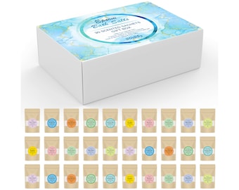 Scented Epsom Salt Gift Set: 30 Fragrance Bath Soak Collection