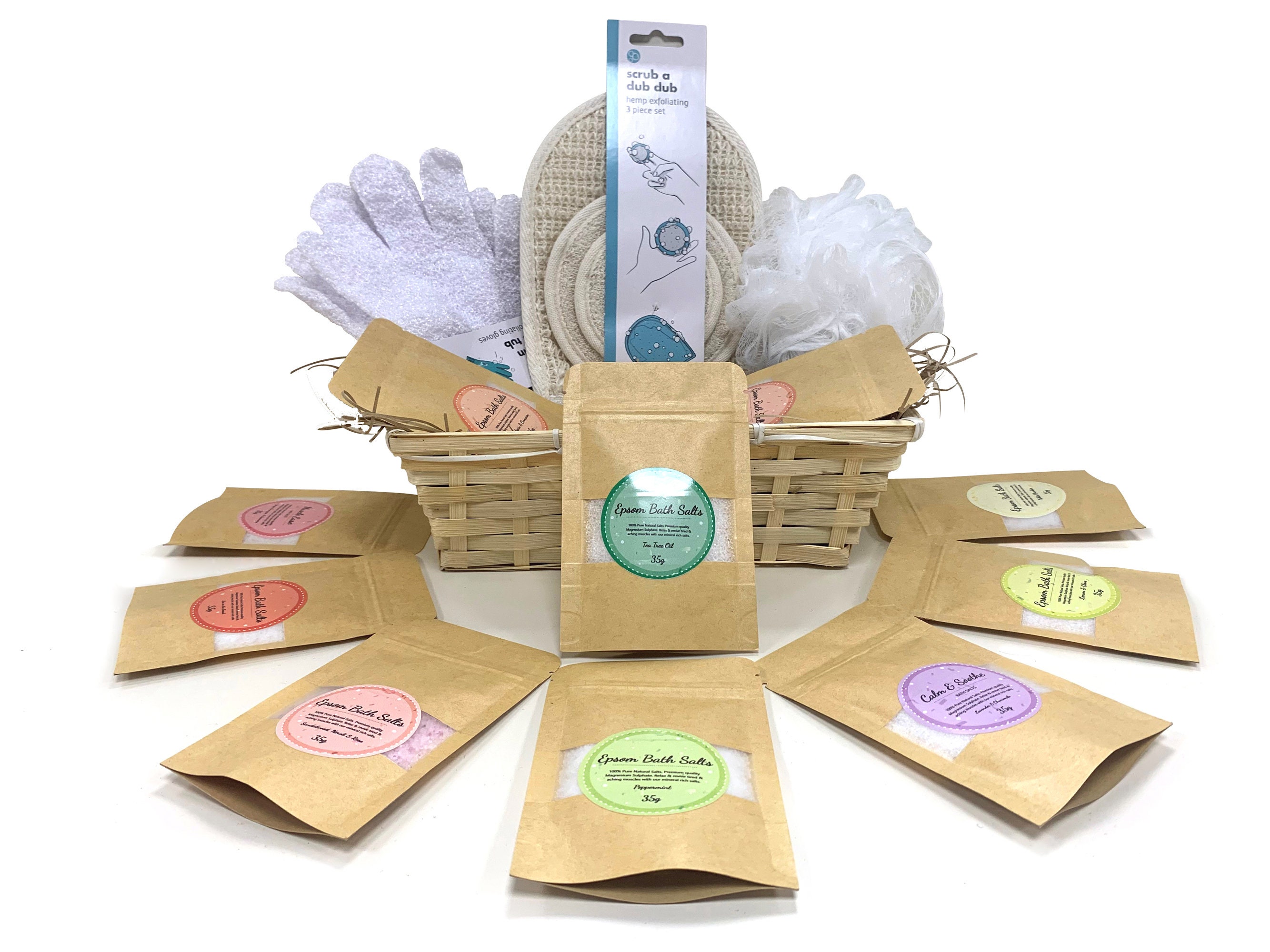 Epsom Salt Gift Set Box Hamper Bath Body Spa 10 Scented Pure Etsy UK