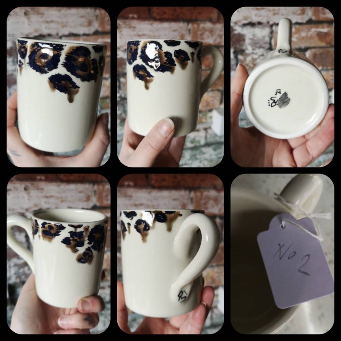 Animal Print Mug with 22ct Gold detail. No2 Etsy