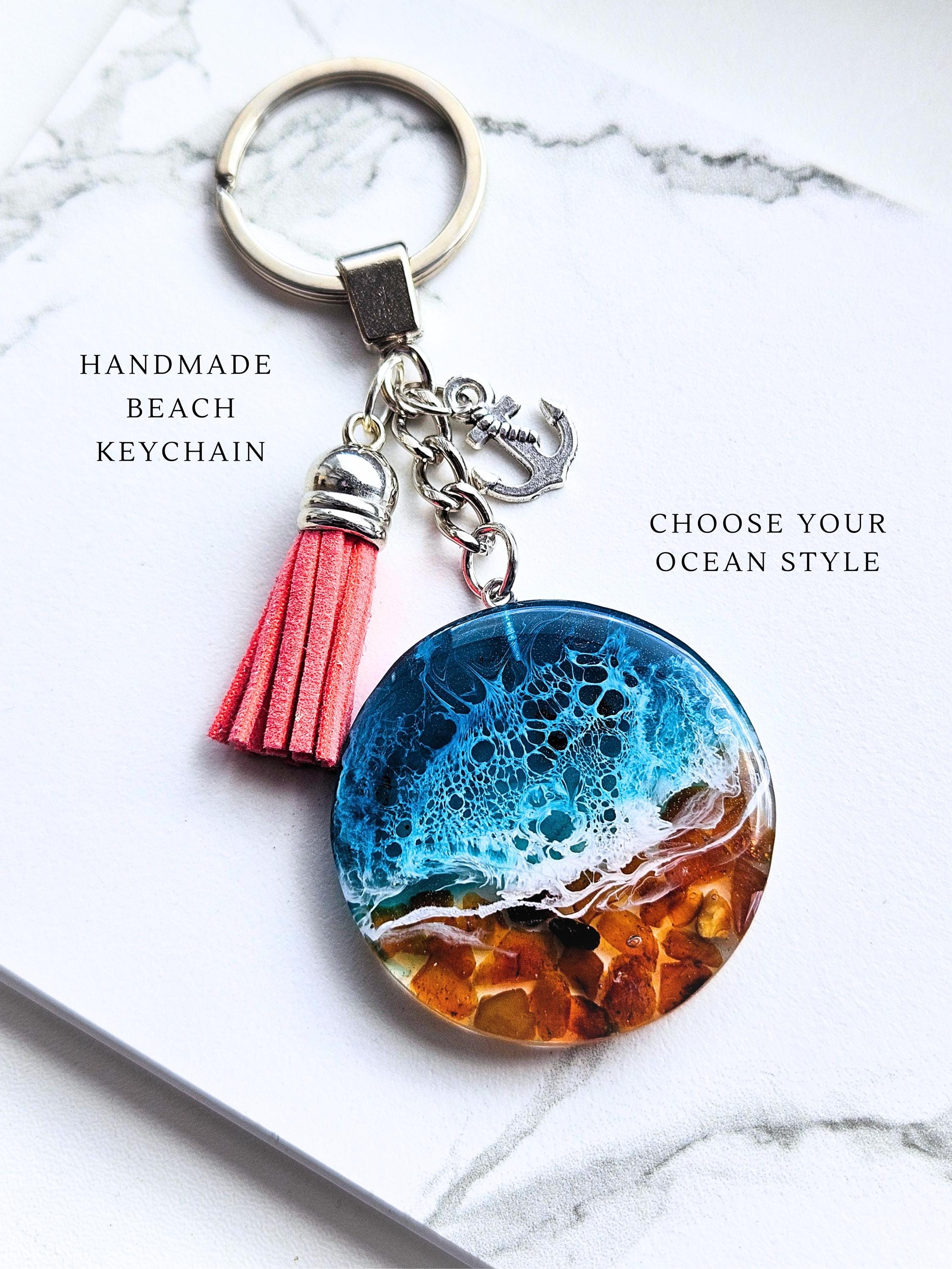 Porte-clés Résine Thème Marin – étoile De Mer Et Poisson Clown, Cadeau Original