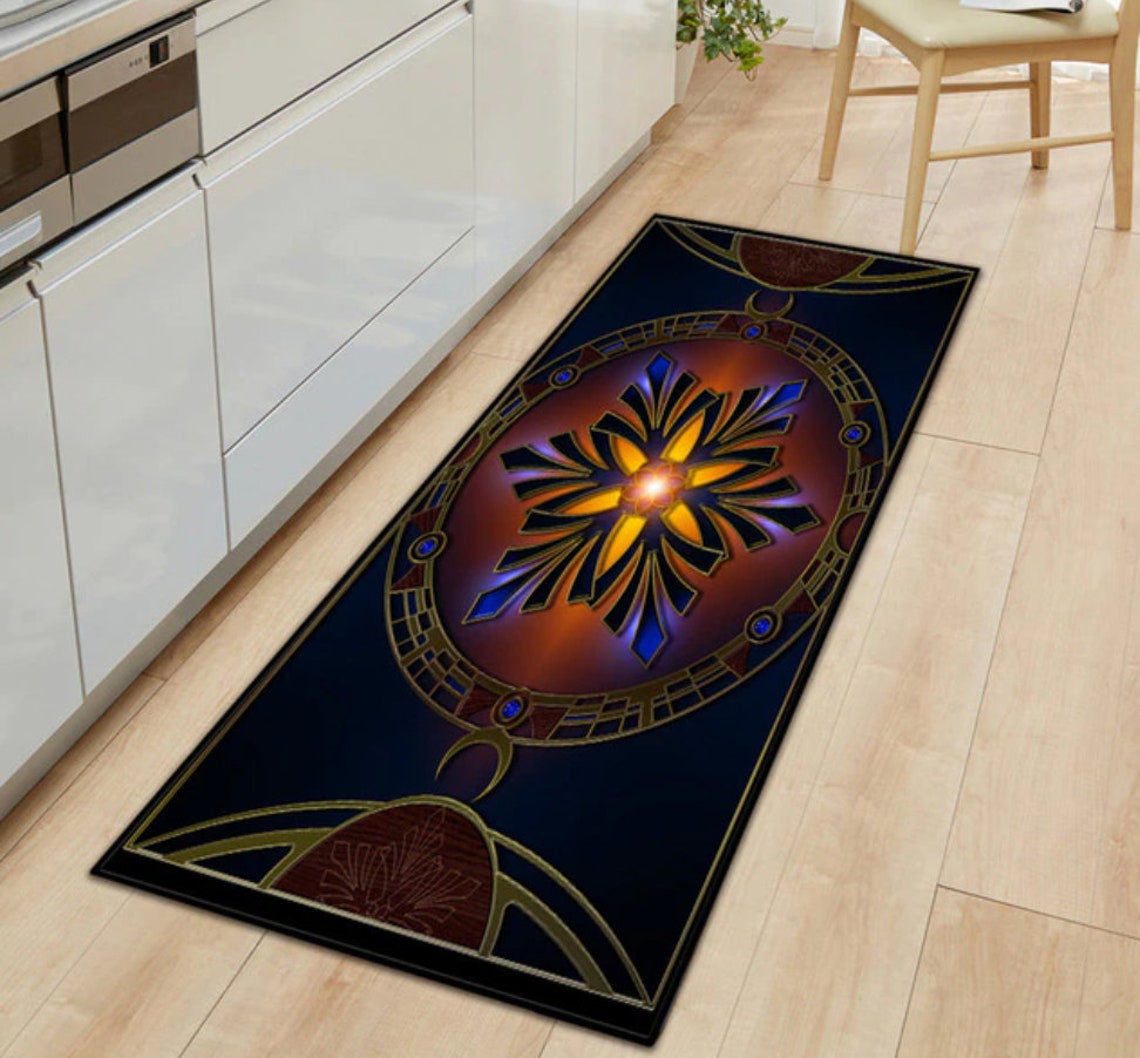 Lange rechteckige Teppich Druck 3D Blume Muster Home Decor | Etsy