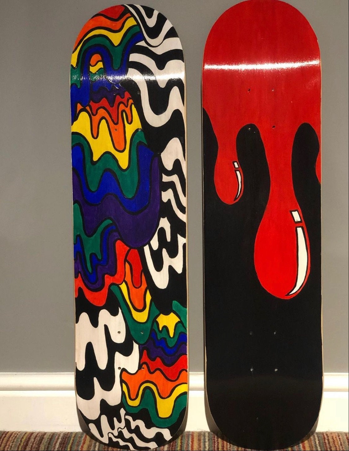 8 custom skateboards Etsy