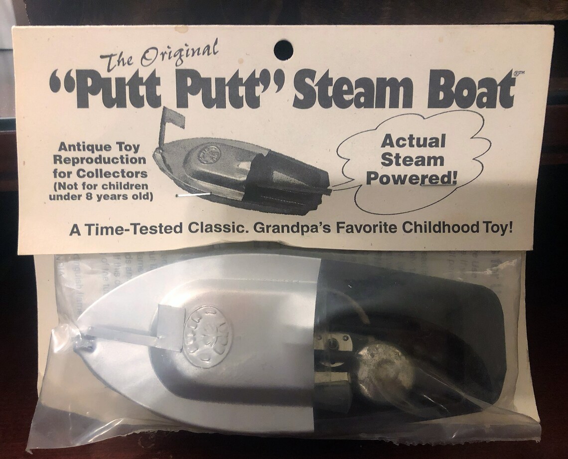 Antique Toy Putt Putt Steam Boat Educational Toy Propelled By Etsy